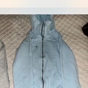 Lulu Light Blue full  Zip-Up Hoodie
